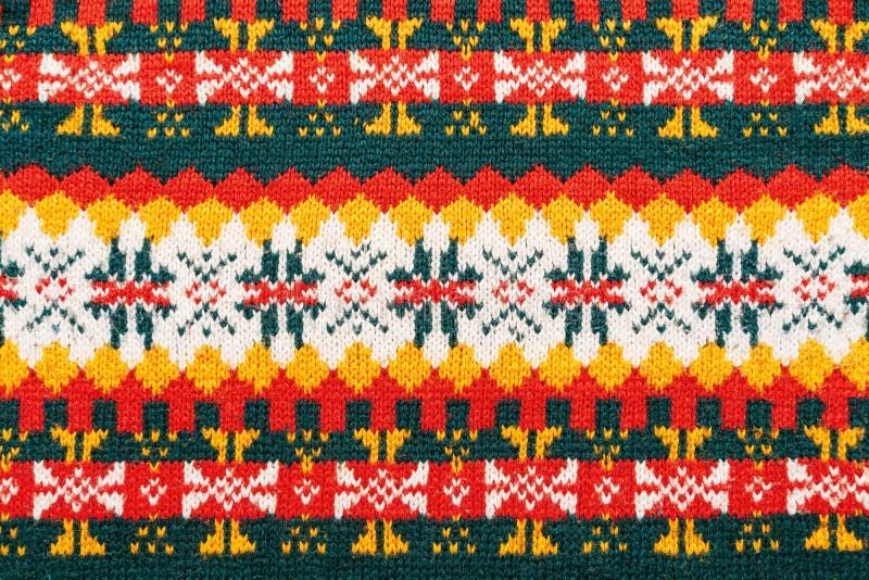 Colorful Christmas Sweater Texture Stock Image Image of handmade