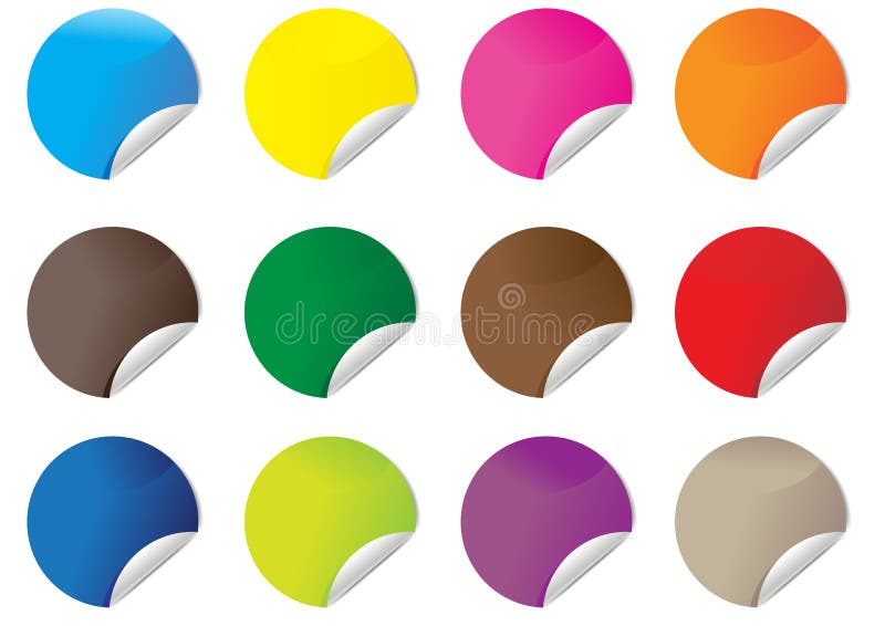 Colorful circle sticker