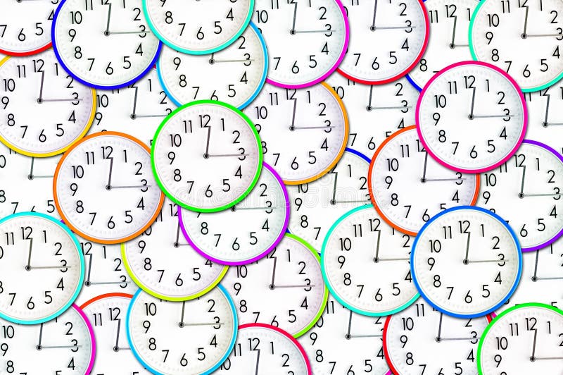 Colorful clocks