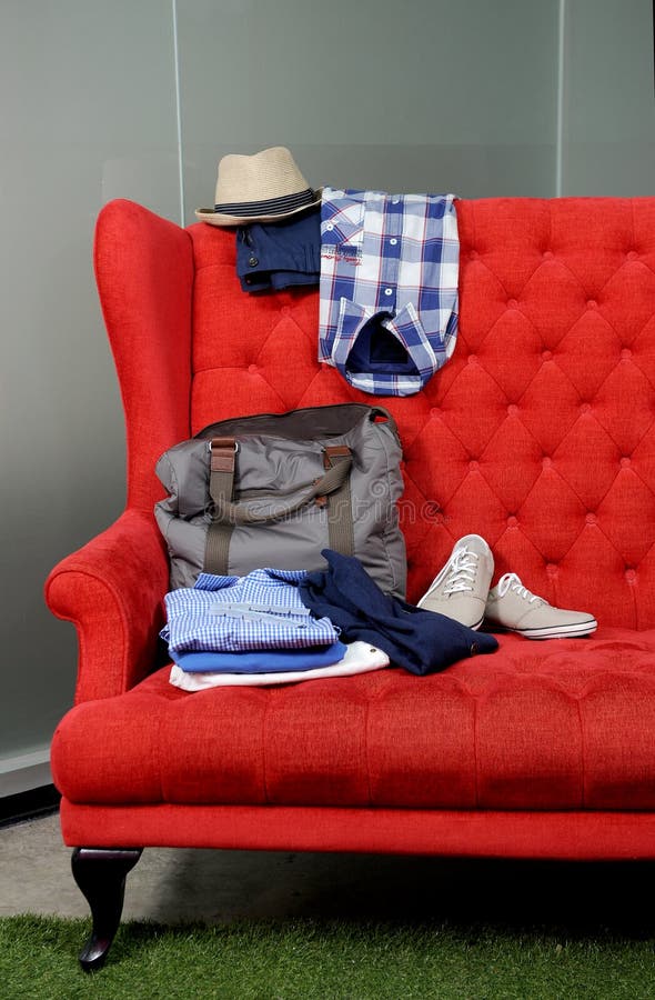 Colorful clothes on a chair