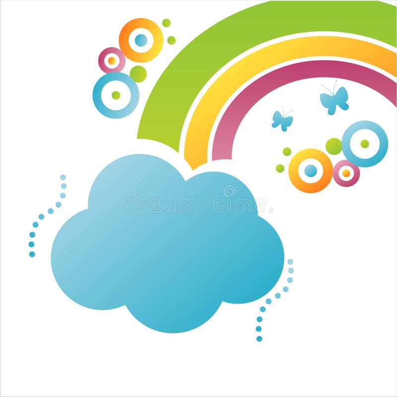 Colorful cloud background royalty free illustration