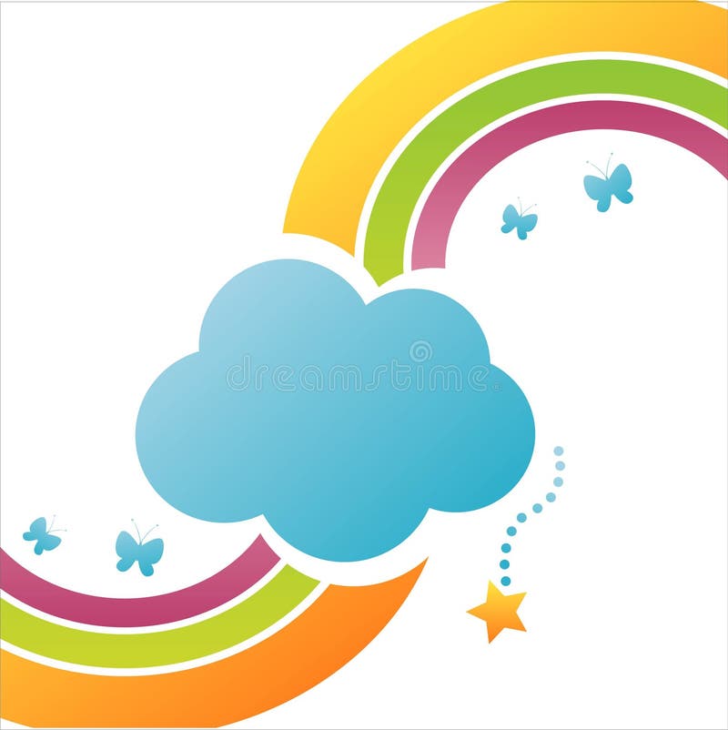 Colorful cloud background vector illustration