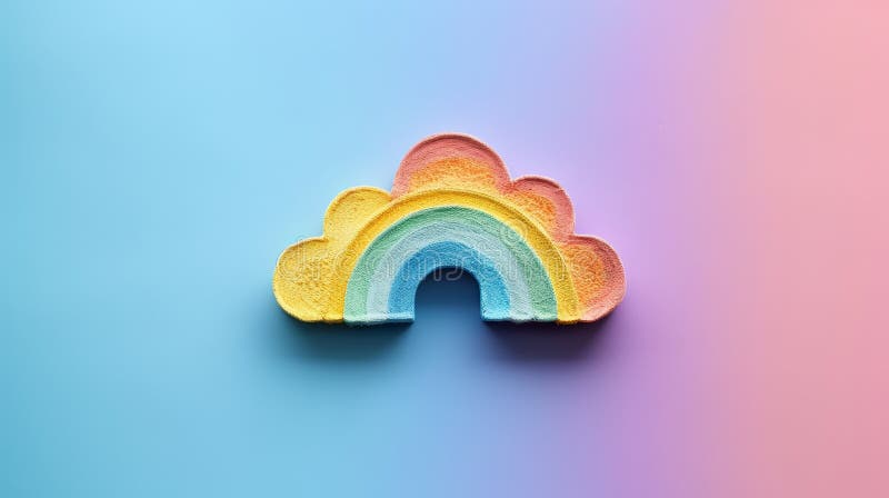 Colorful Cloud Computing Concept Frame Border Background with Gradient Pastel Colors royalty free illustration