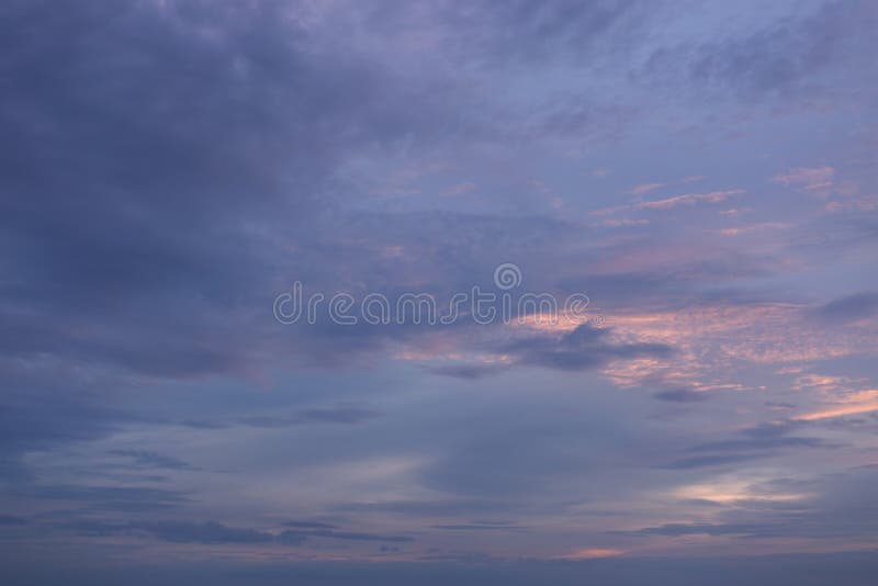 Colorful Clouds on Sunset Sky background stock photography