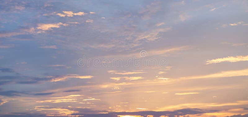 Colorful Clouds on Sunset Sky background stock photo