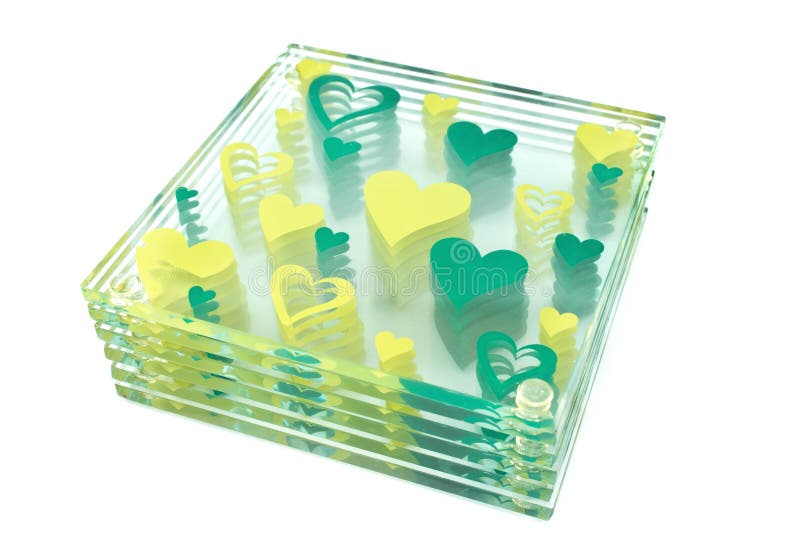 Colorful Coasters for Glass Stock Photo Image of table, material