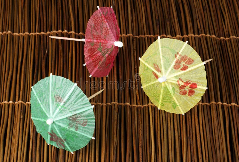 Colorful cocktail umbrellas