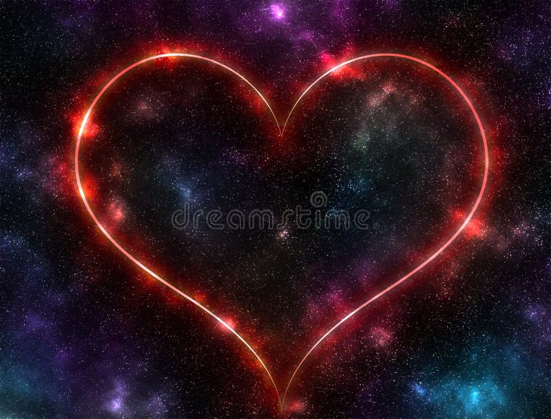 Galaxy Background Heart