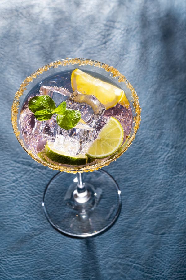 Colorful Cocktails on the Bar Table in Restaurant. Stock Photo Image
