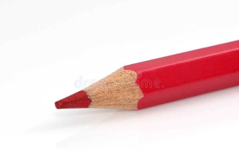 Red Crayons Isolated On White Background Stock Photo 142625350