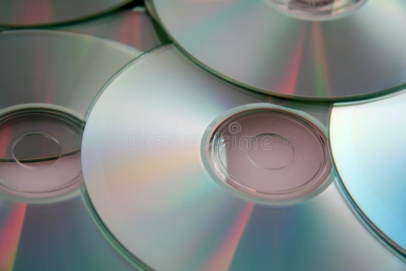 Colorful Compact Discs stock image