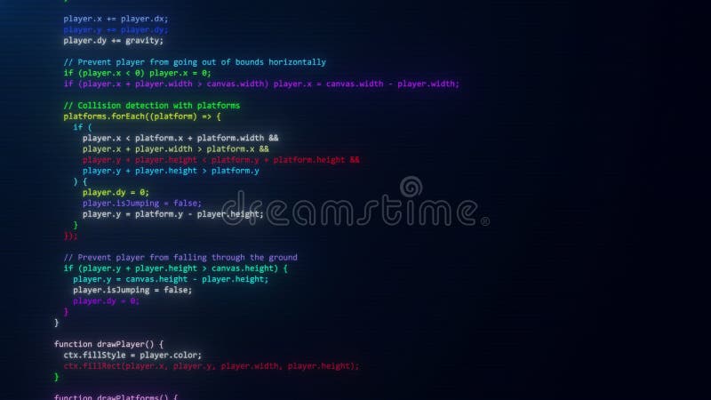 Colorful Computer Code on a Digital Screen Background royalty free illustration
