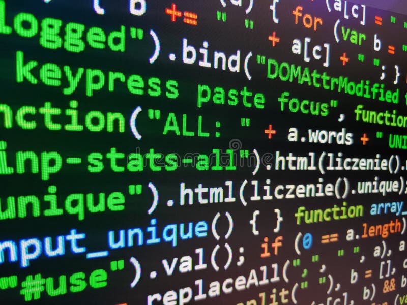 Colorful Computer Codes Coding Coders Language Script Programmer Codez  Programming Languages Hackers Vibrant Code Hacks Pc Stock Image - Image of  code, hacks: 175485469