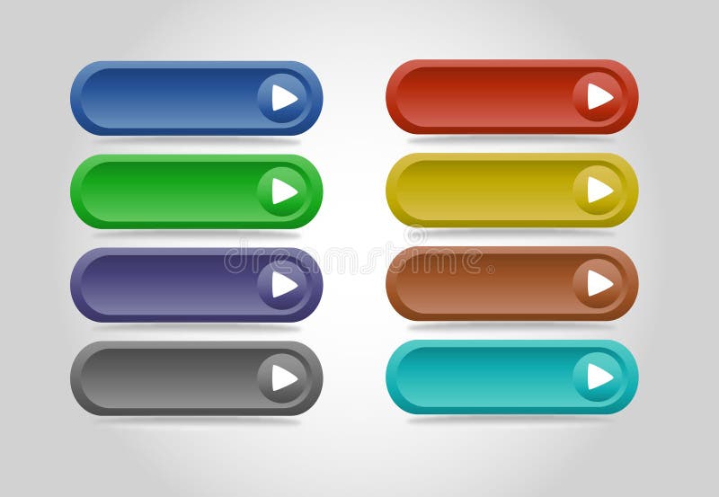 Colorful concave web buttons. royalty free illustration Colorful concave web buttons. royalty free illustration