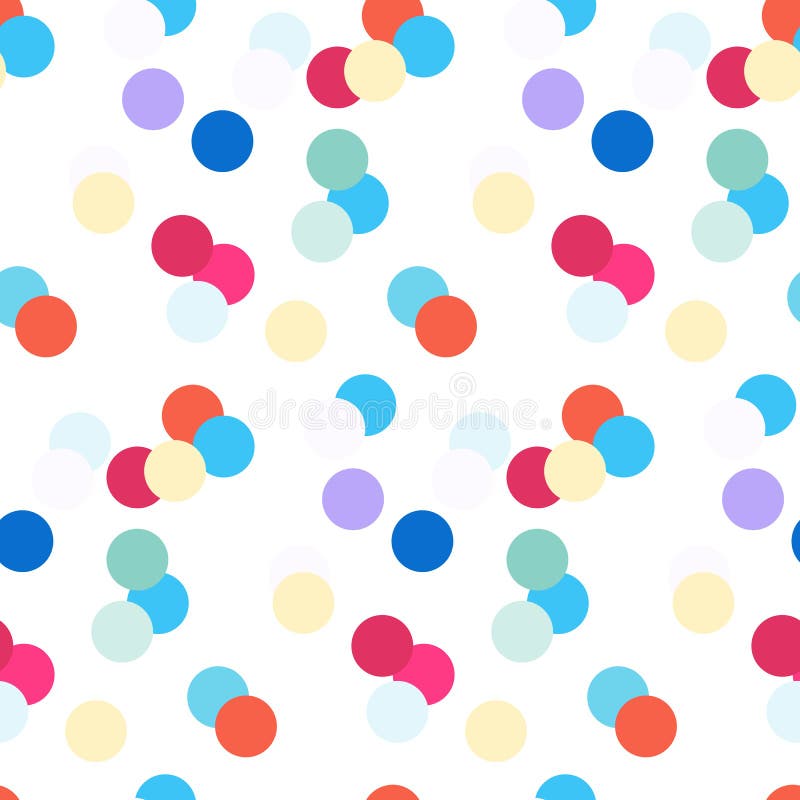 Colorful Confetti Seamless Pattern Stock Vector - Illustration of ...