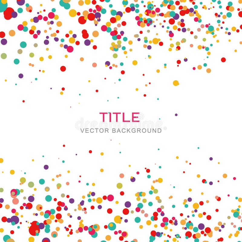 Colorful confetti style circle background Vector