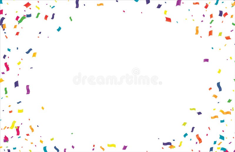Birthday White Background Curling Streamers Confetti Stock Vector (Royalty  Free) 597394844