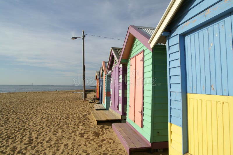 Colorful cottage, Brighton beach, Melbourne royalty free stock photos Colorful cottage, Brighton beach, Melbourne royalty free stock photos