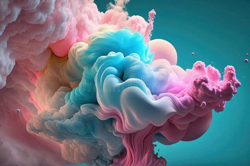 Pink and Blue Cotton Clouds Graphic by jijopero · Creative Fabrica