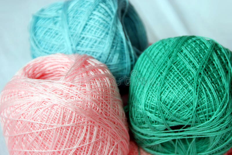 Colorful Cotton Yarn for Crochet. Stock Photo Image of cloth, soft
