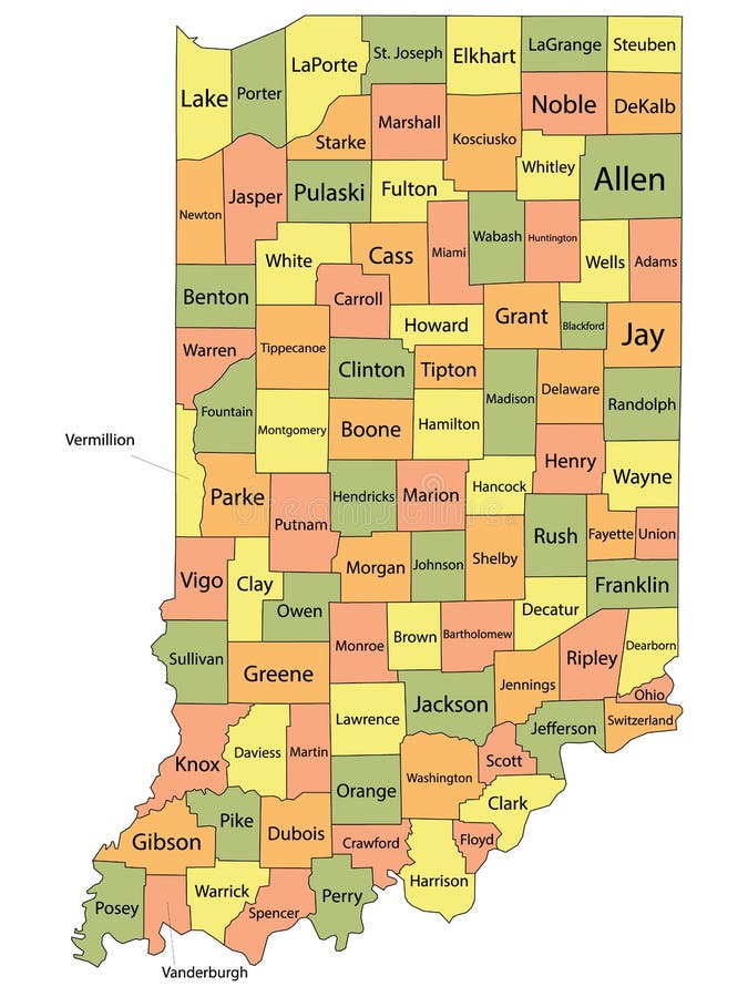 Indiana Map With Counties | Carolina Map