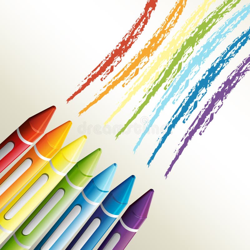 Colorful crayons vector illustration Colorful crayons vector illustration