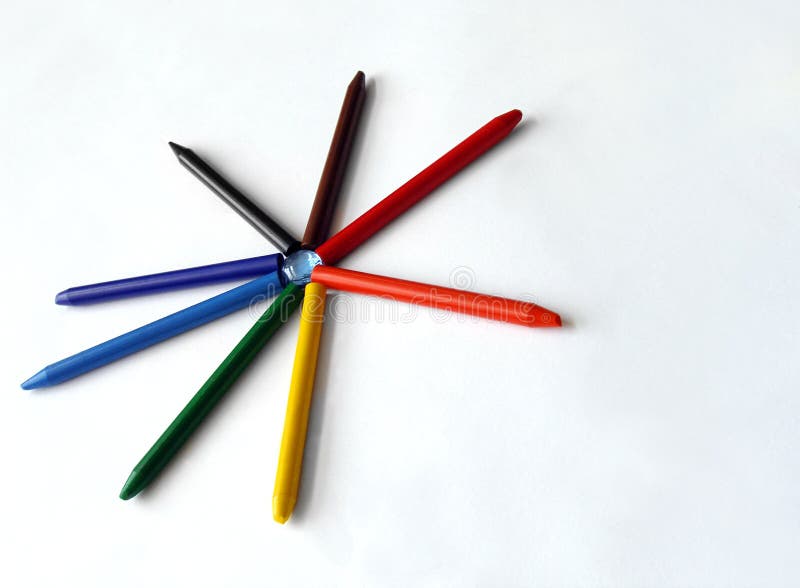 Colorful crayons star