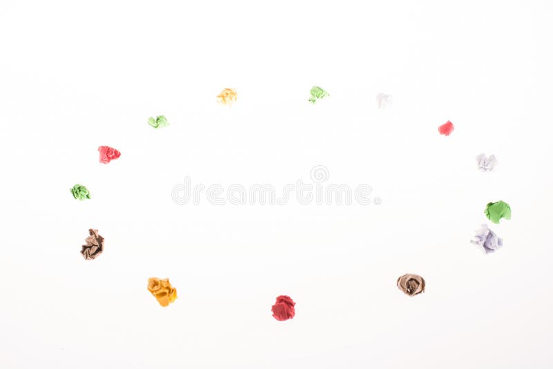 Colorful crumpled paper stock photography