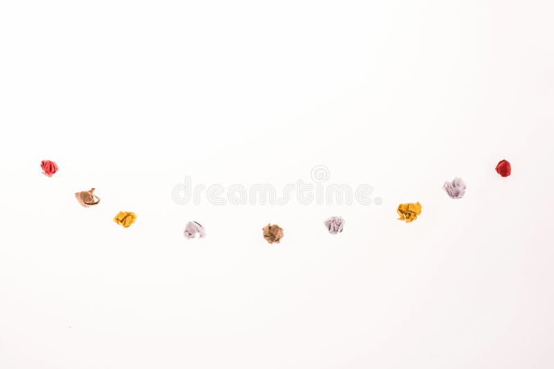 Colorful crumpled papers form smile royalty free stock images