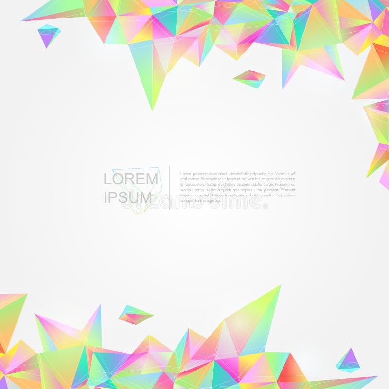 Colorful crystal background in polygon and abstrac