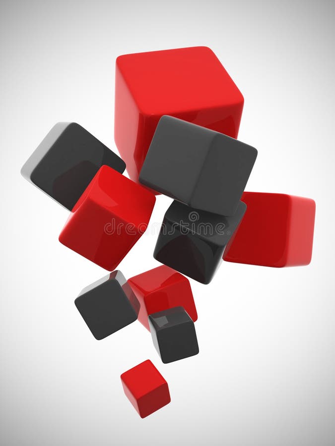 Colorful cubes 3D