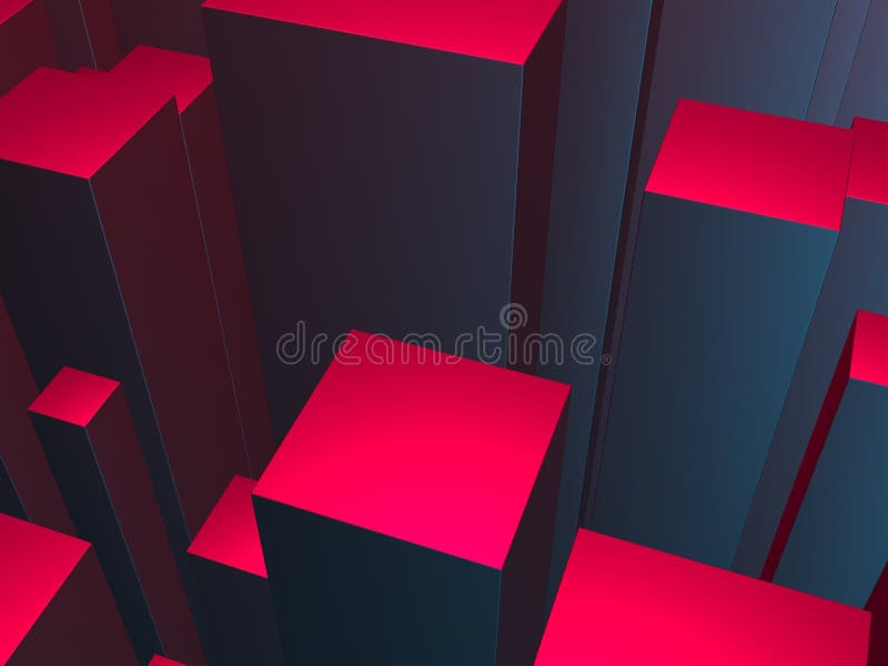 Colorful cubes blocks chaotic construction background