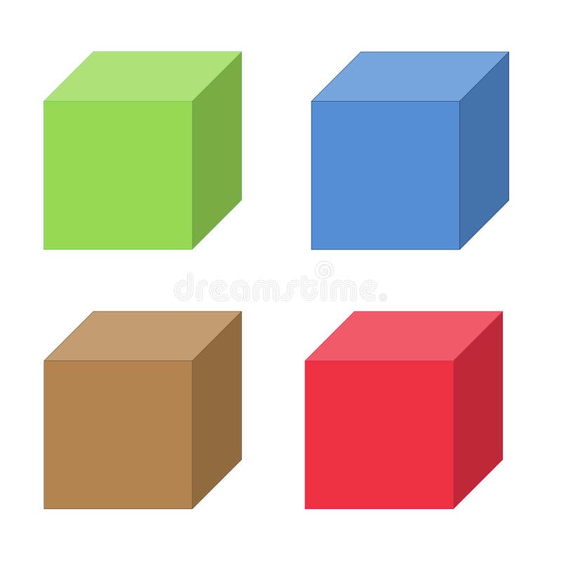 Colorful cubes stock illustration. Illustration of isolated - 37948398