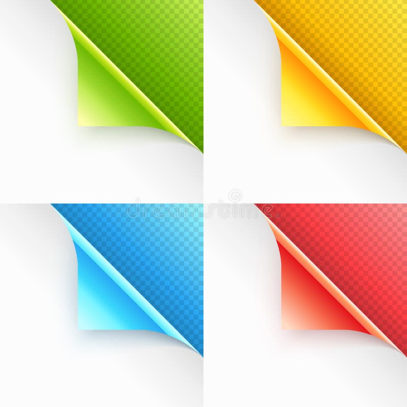 Colorful Curled Page Corners stock illustration Colorful Curled Page Corners stock illustration