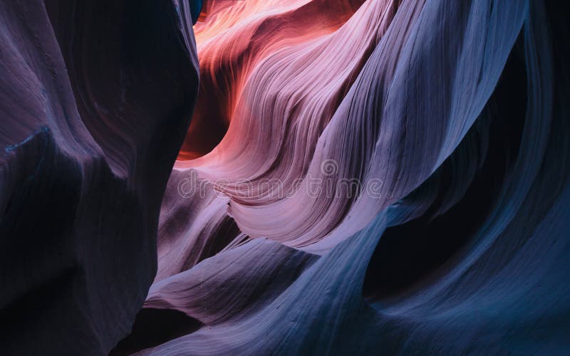 Colorful Curved Walls of Sandstone at Antelope Canyon stock photo Colorful Curved Walls of Sandstone at Antelope Canyon stock photo