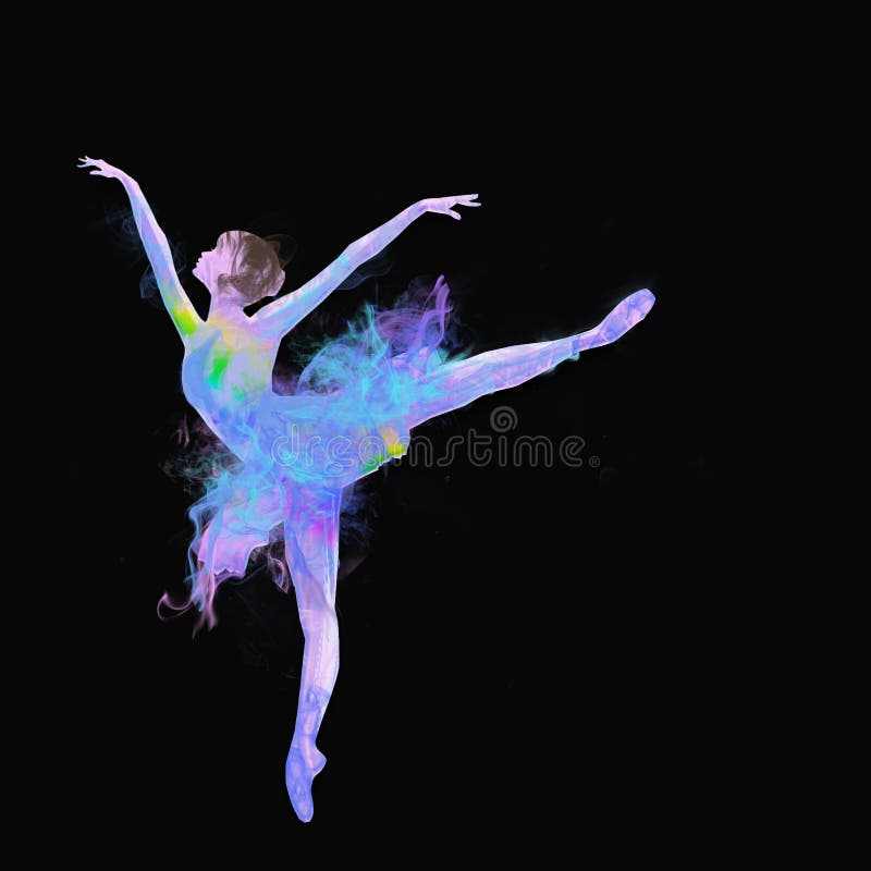 Colorful dancing ballerina stock illustration Colorful dancing ballerina stock illustration
