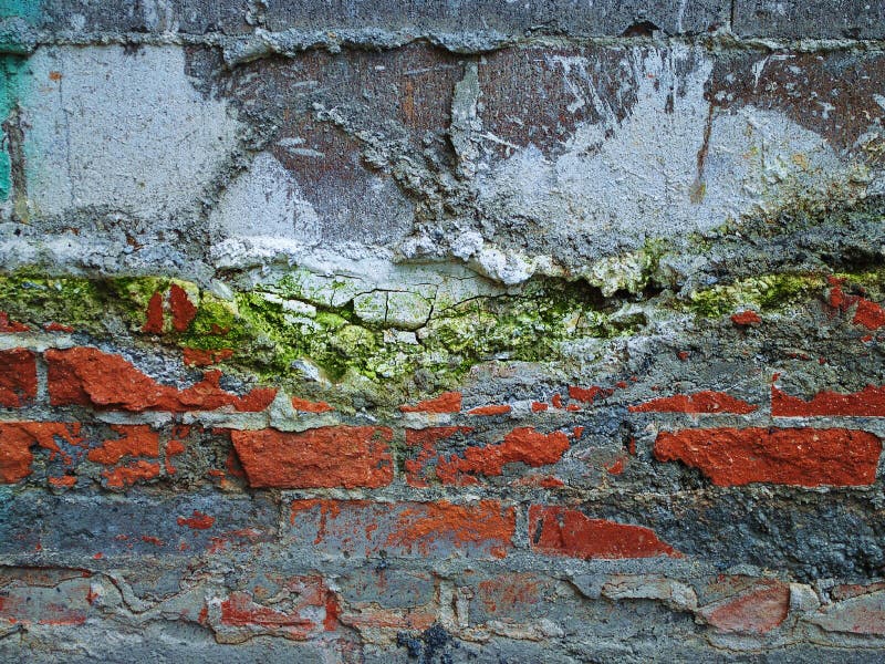 Colorful Decaying Brick Wall Stock Image Image of decay, colorful