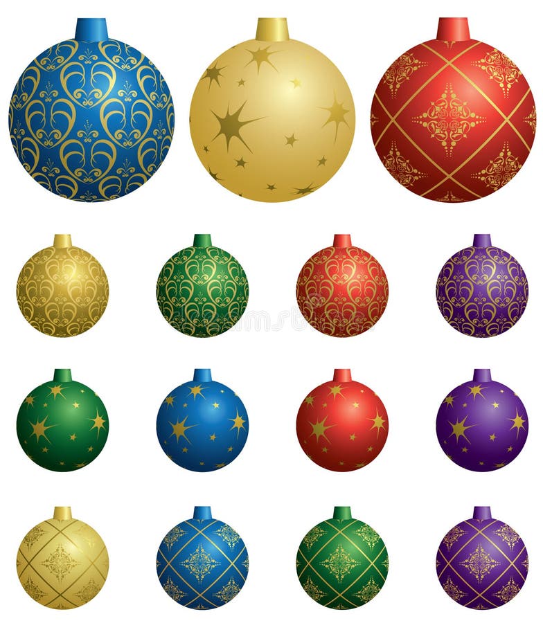 Colorful Decorative Balls for Christmas Vector Stock Vector
