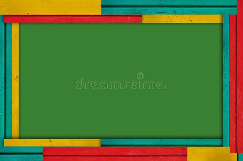 Colorful design of green blackboard