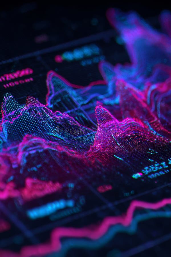 Colorful Digital Data Visualization With Graphs and Metrics Displayed on Screens at a Tech Office royalty free stock photography