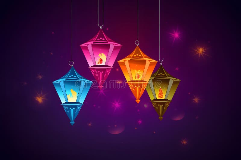 Colorful Diwali Lanterns Stock Illustrations 363 Colorful Diwali