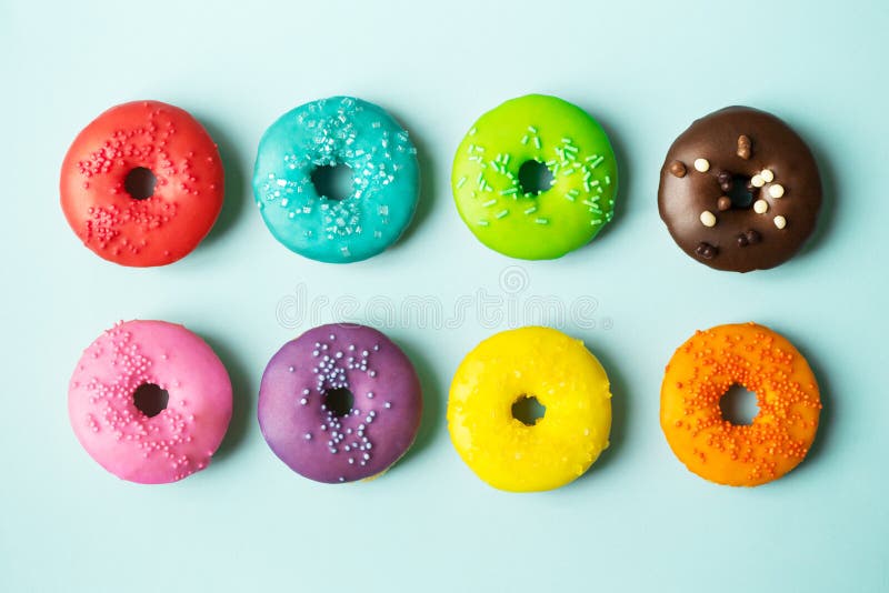 Colorful donuts royalty free stock photography