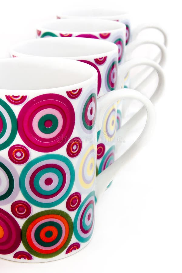 Colorful dotted mugs 3