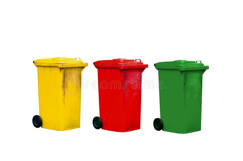 Colorful dustbin stock photo. Image of object, closed 21144320