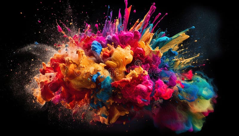 A Colorful and Dynamic Design with 3D Element royalty free illustration