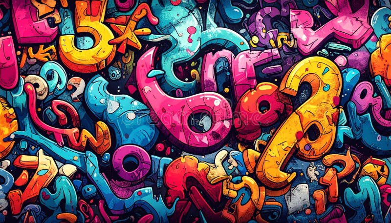 Trendy Graffiti Alphabet Letters Stock Illustrations – 727 Trendy