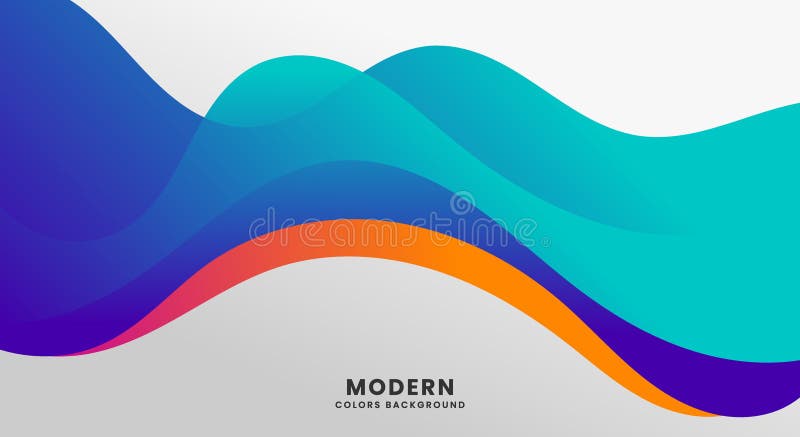 Colorful dynamic wave abstract background vector design stock illustration
