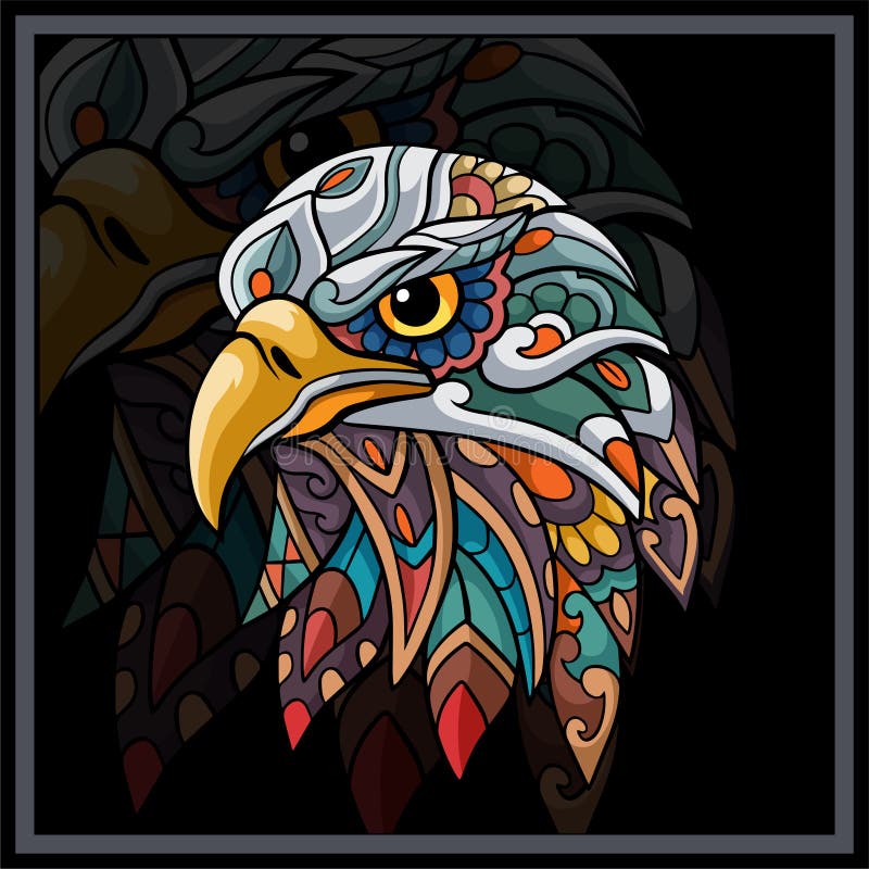 Impressive ethnic eagle head. Style: Abstract. Tags: Best, Amazing,  Beautiful | Totem tattoo, Eagle art, Eagle vector