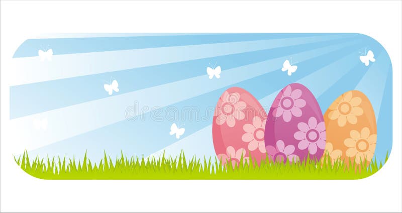 Colorful easter banner