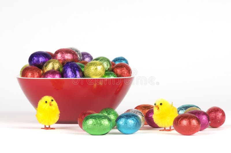 Colorful Easter Chocolates and Chickens Stock Image Image of orange, chicken 6972541